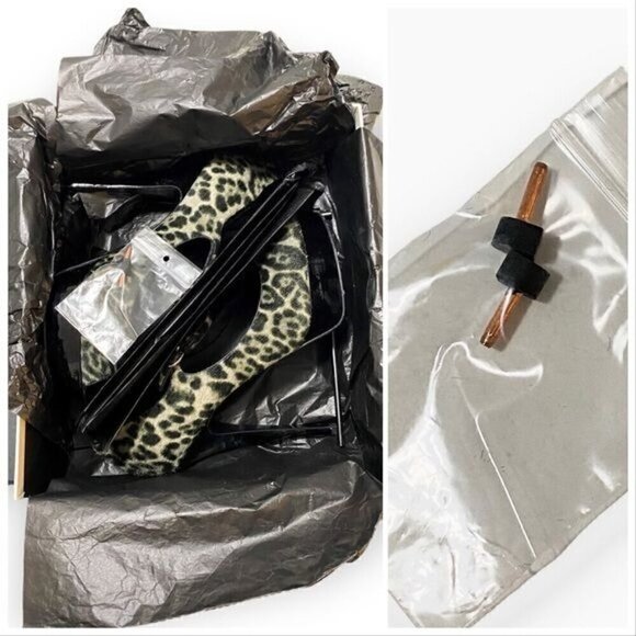 YSL Yves Saint Laurent Tribute Too 105 Mary Jane Peep Toe Pumps, Pony Leopard - Picture 4 of 16